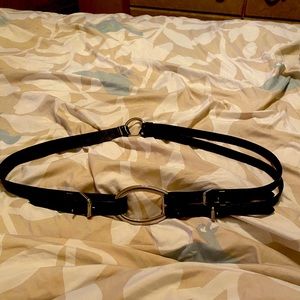 Black leather belt